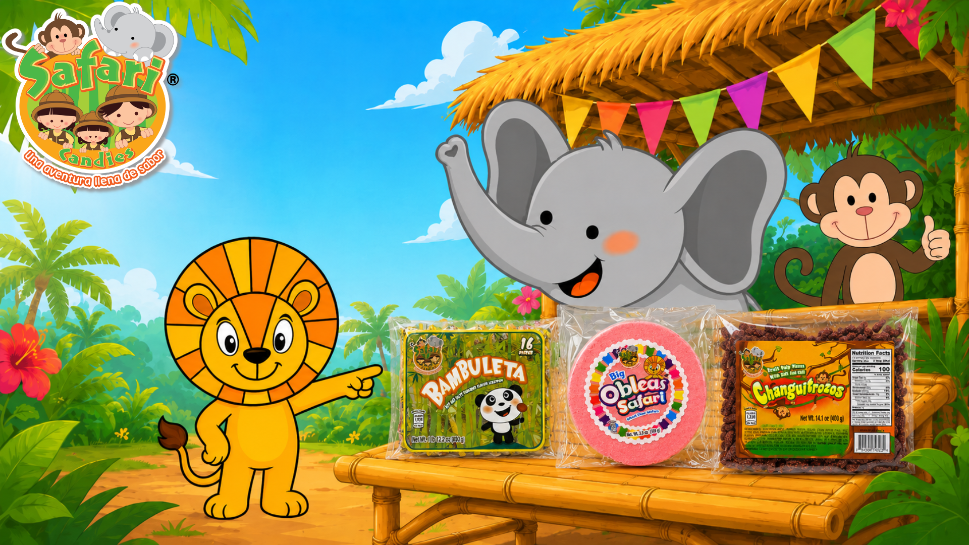 Safari Candies family and mascots